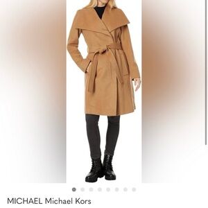 Michael Kors Tan 60 Percent Wool Coat